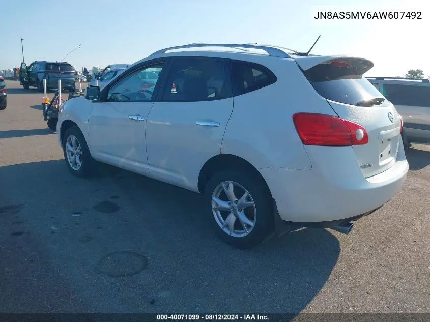 2010 Nissan Rogue Sl VIN: JN8AS5MV6AW607492 Lot: 40071099