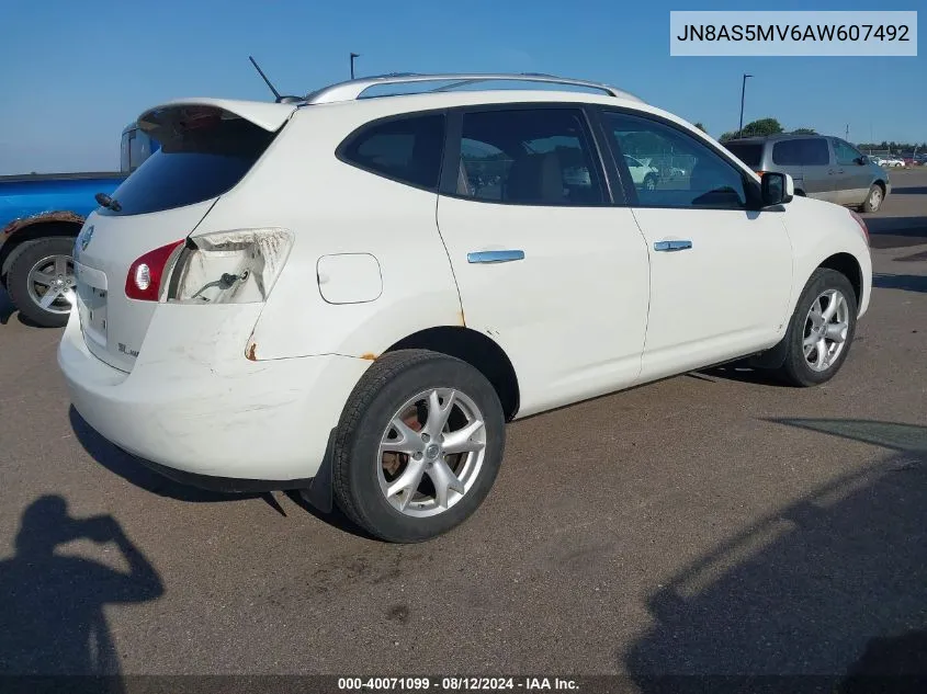 2010 Nissan Rogue Sl VIN: JN8AS5MV6AW607492 Lot: 40071099