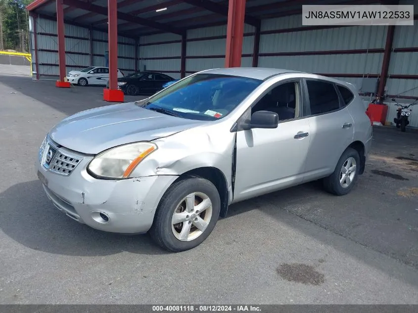 2010 Nissan Rogue S VIN: JN8AS5MV1AW122533 Lot: 40081118