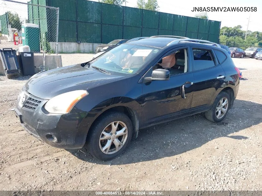 2010 Nissan Rogue Sl VIN: JN8AS5MV2AW605058 Lot: 40084513