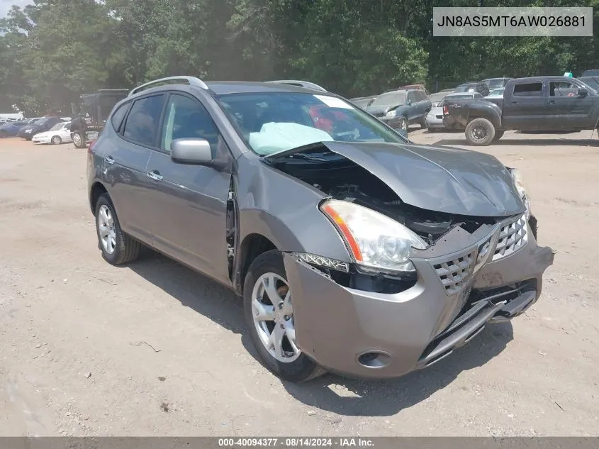 2010 Nissan Rogue Sl VIN: JN8AS5MT6AW026881 Lot: 40094377