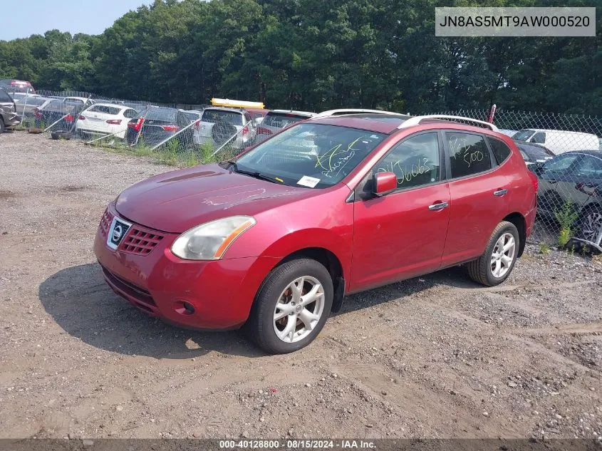 2010 Nissan Rogue Sl VIN: JN8AS5MT9AW000520 Lot: 40128800