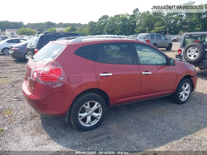 2010 Nissan Rogue Sl VIN: JN8AS5MT9AW000520 Lot: 40128800