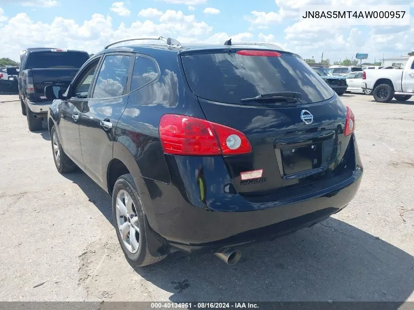 2010 Nissan Rogue Sl VIN: JN8AS5MT4AW000957 Lot: 40134961