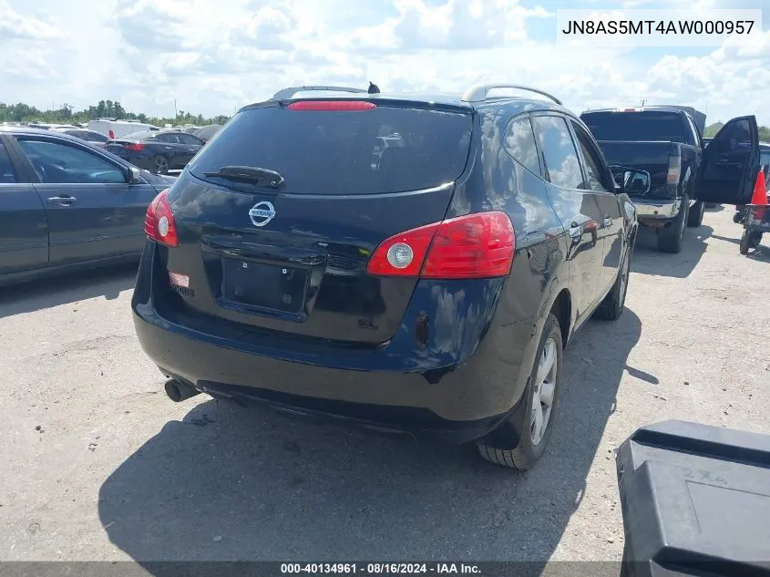 2010 Nissan Rogue Sl VIN: JN8AS5MT4AW000957 Lot: 40134961