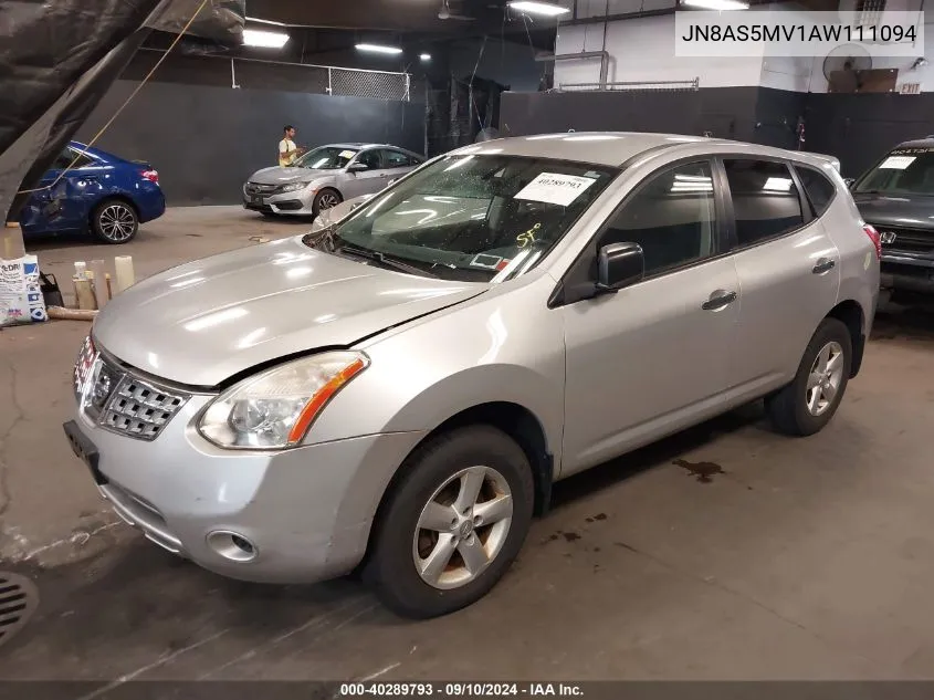 2010 Nissan Rogue S VIN: JN8AS5MV1AW111094 Lot: 40289793