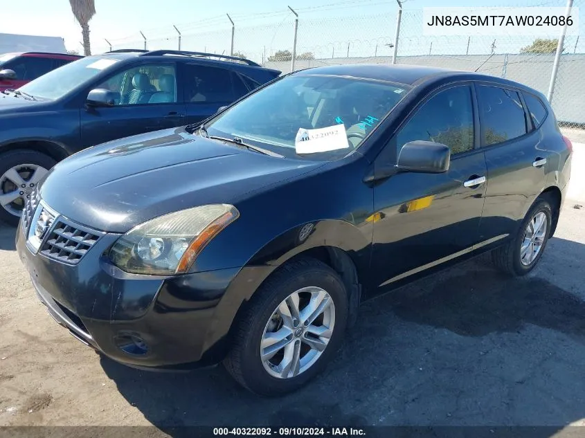 2010 Nissan Rogue S VIN: JN8AS5MT7AW024086 Lot: 40322092