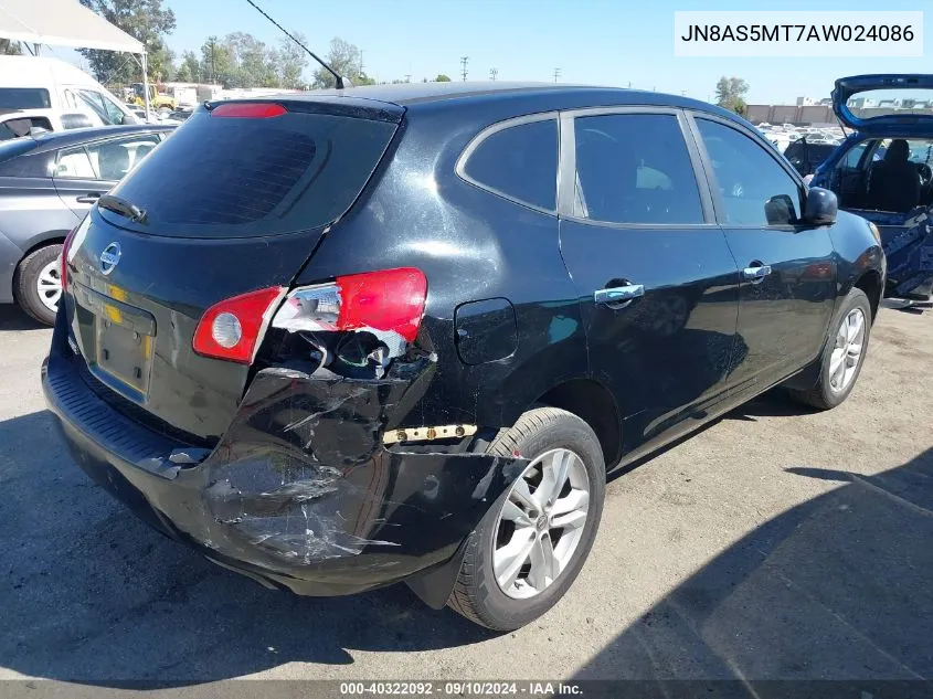 2010 Nissan Rogue S VIN: JN8AS5MT7AW024086 Lot: 40322092