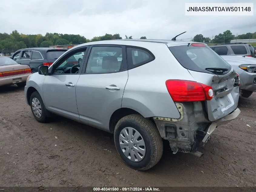 2010 Nissan Rogue S VIN: JN8AS5MT0AW501148 Lot: 40341580