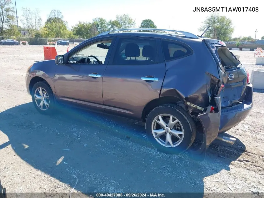 JN8AS5MT1AW017408 2010 Nissan Rogue Sl