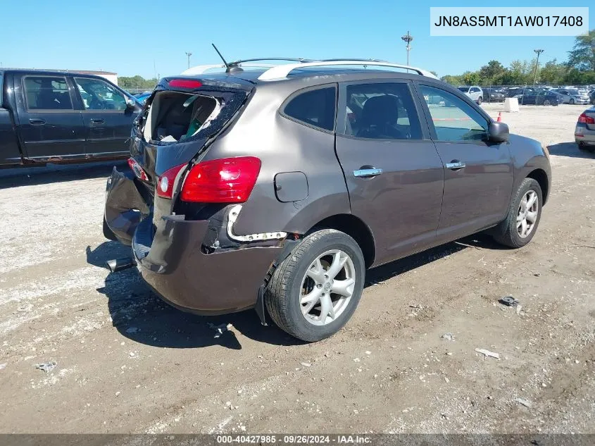 2010 Nissan Rogue Sl VIN: JN8AS5MT1AW017408 Lot: 40427985