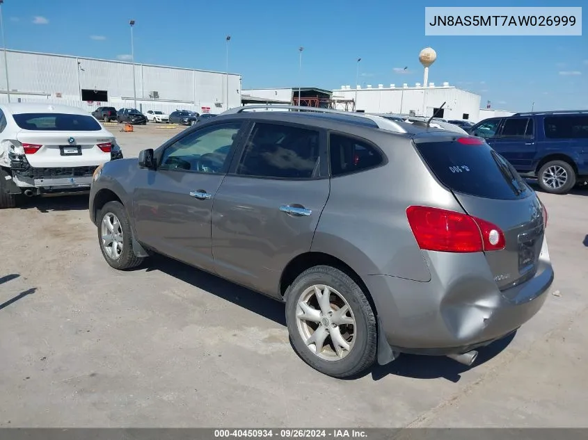 2010 Nissan Rogue Sl VIN: JN8AS5MT7AW026999 Lot: 40450934