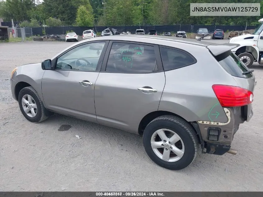 2010 Nissan Rogue S VIN: JN8AS5MV0AW125729 Lot: 40457517