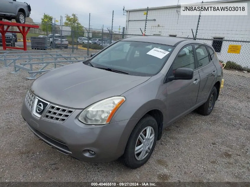 2010 Nissan Rogue S VIN: JN8AS5MT8AW503018 Lot: 40465510