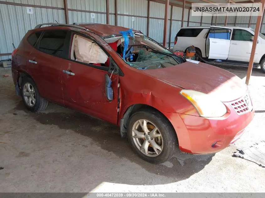 2010 Nissan Rogue Sl VIN: JN8AS5MT4AW020724 Lot: 40472039