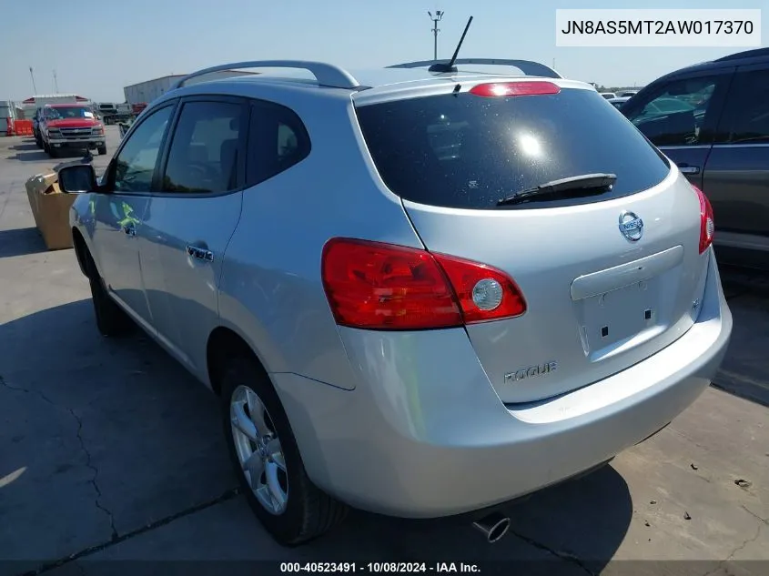 2010 Nissan Rogue Sl VIN: JN8AS5MT2AW017370 Lot: 40523491