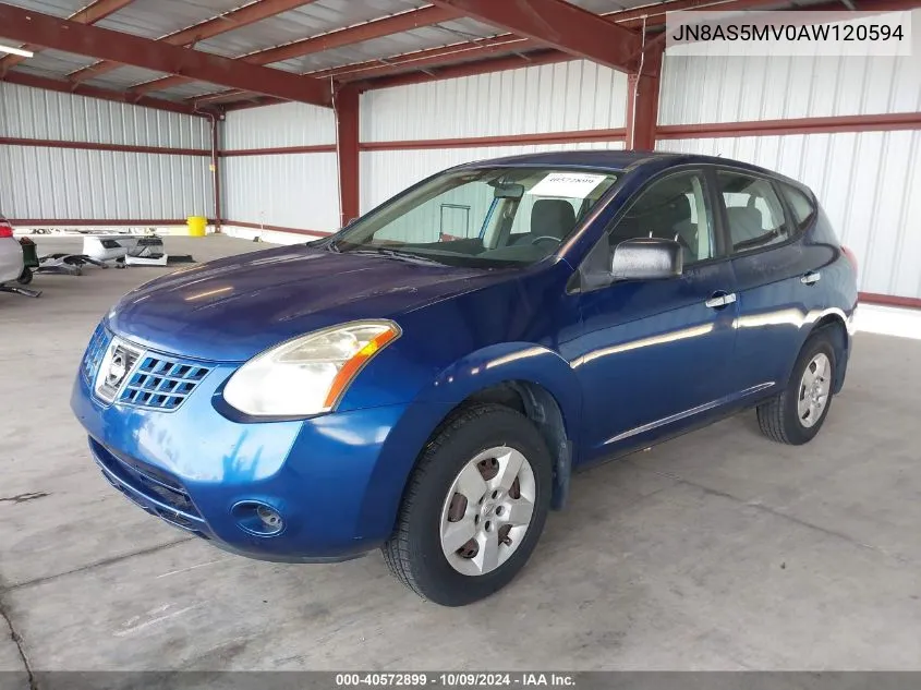 2010 Nissan Rogue S VIN: JN8AS5MV0AW120594 Lot: 40572899