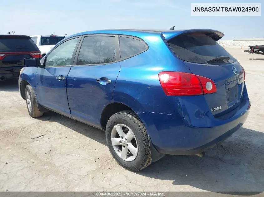 2010 Nissan Rogue S VIN: JN8AS5MT8AW024906 Lot: 40622972