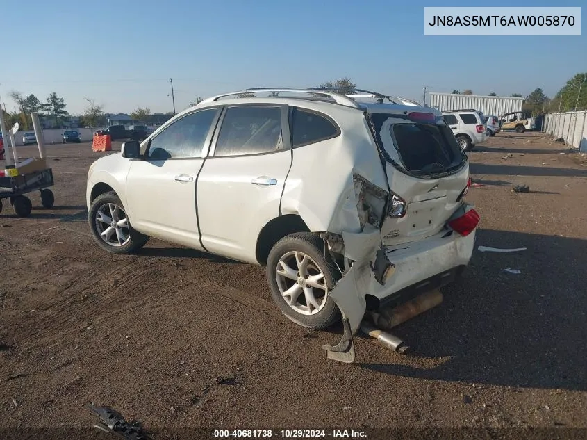 2010 Nissan Rogue Sl VIN: JN8AS5MT6AW005870 Lot: 40681738