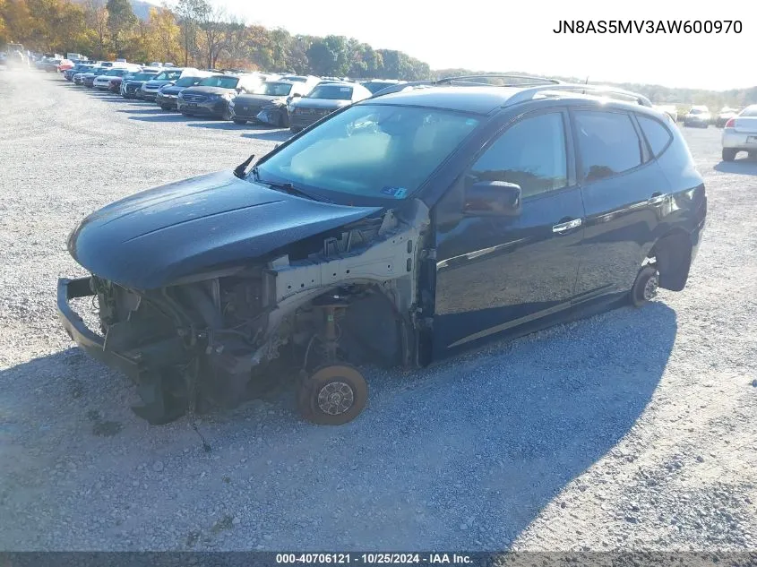 2010 Nissan Rogue S/Sl/Krom VIN: JN8AS5MV3AW600970 Lot: 40706121