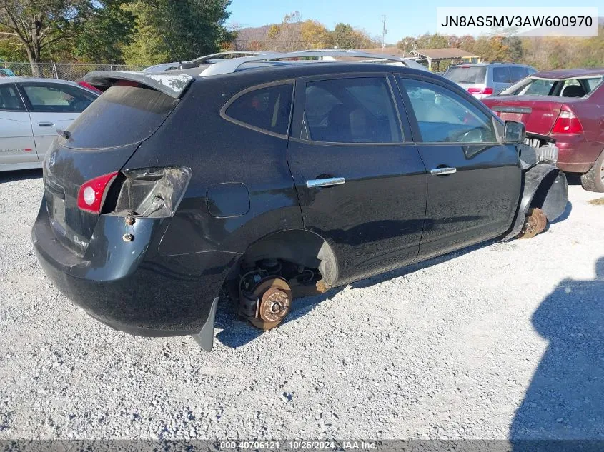 2010 Nissan Rogue S/Sl/Krom VIN: JN8AS5MV3AW600970 Lot: 40706121