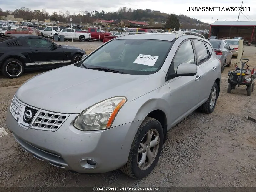 2010 Nissan Rogue Sl VIN: JN8AS5MT1AW507511 Lot: 40759113