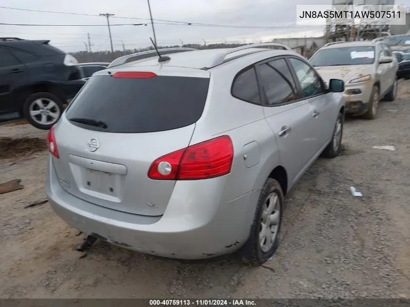 2010 Nissan Rogue Sl VIN: JN8AS5MT1AW507511 Lot: 40759113