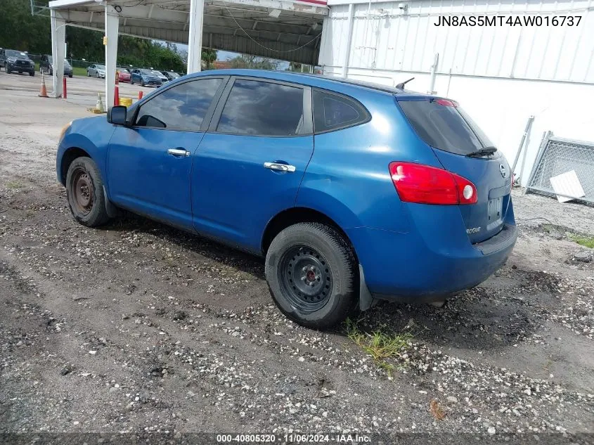 2010 Nissan Rogue S VIN: JN8AS5MT4AW016737 Lot: 40805320