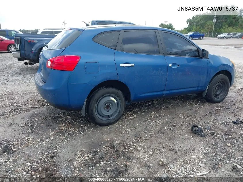 2010 Nissan Rogue S VIN: JN8AS5MT4AW016737 Lot: 40805320