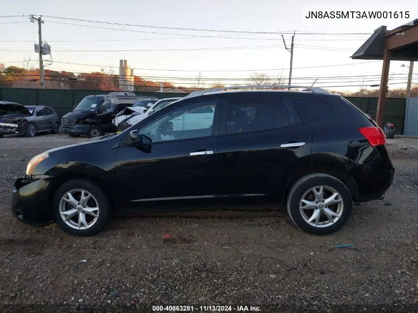 2010 Nissan Rogue Sl VIN: JN8AS5MT3AW001615 Lot: 40863281