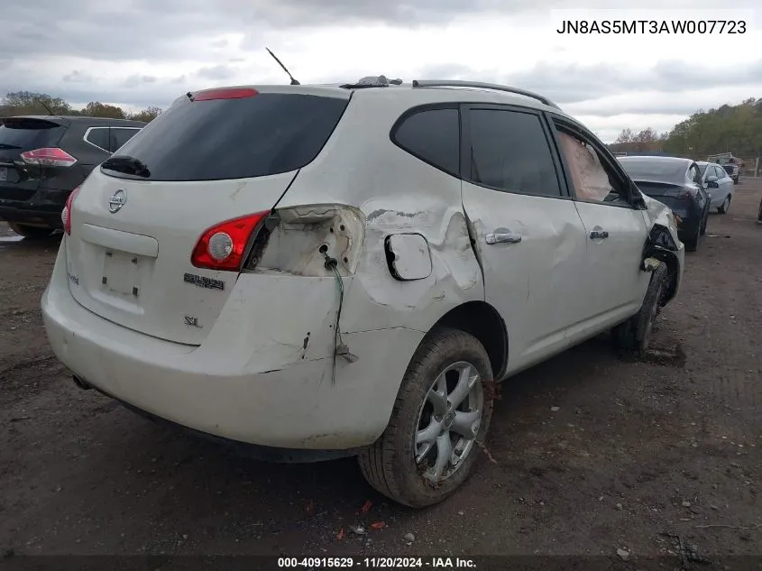 2010 Nissan Rogue Sl VIN: JN8AS5MT3AW007723 Lot: 40915629