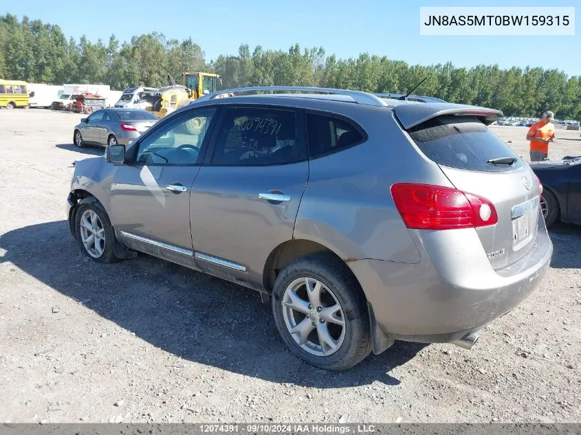 2011 Nissan Rogue VIN: JN8AS5MT0BW159315 Lot: 12074391