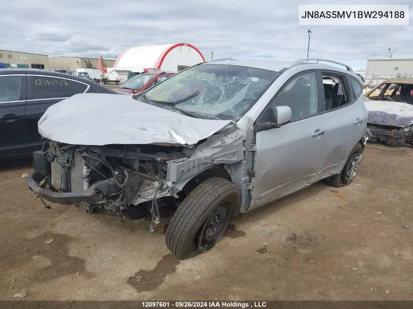 2011 Nissan Rogue S VIN: JN8AS5MV1BW294188 Lot: 12097601