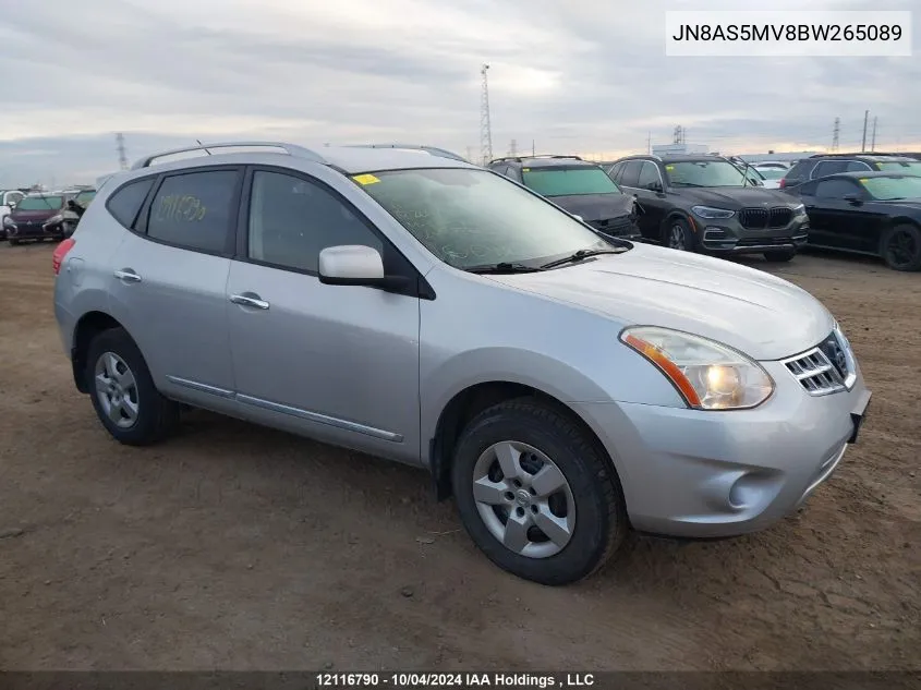 2011 Nissan Rogue S VIN: JN8AS5MV8BW265089 Lot: 12116790