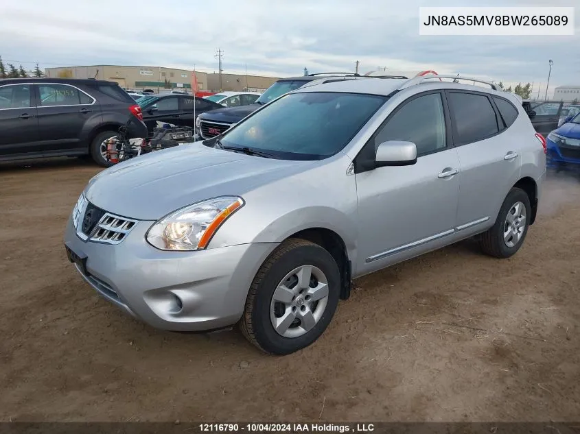 2011 Nissan Rogue S VIN: JN8AS5MV8BW265089 Lot: 12116790