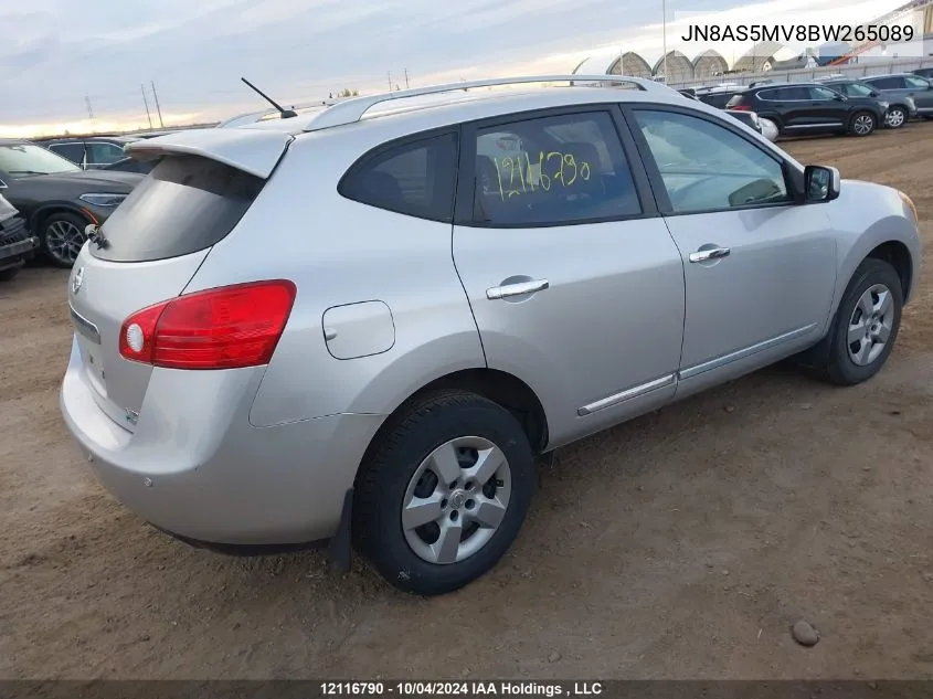 2011 Nissan Rogue S VIN: JN8AS5MV8BW265089 Lot: 12116790