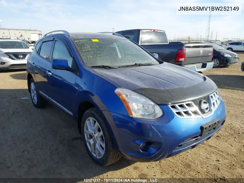 2011 Nissan Rogue Sv VIN: JN8AS5MV1BW252149 Lot: 12121217