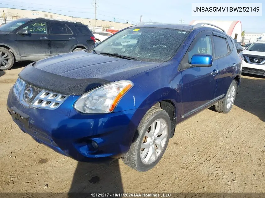 2011 Nissan Rogue Sv VIN: JN8AS5MV1BW252149 Lot: 12121217