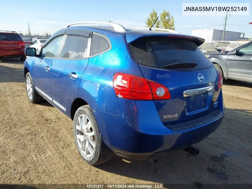 2011 Nissan Rogue Sv VIN: JN8AS5MV1BW252149 Lot: 12121217