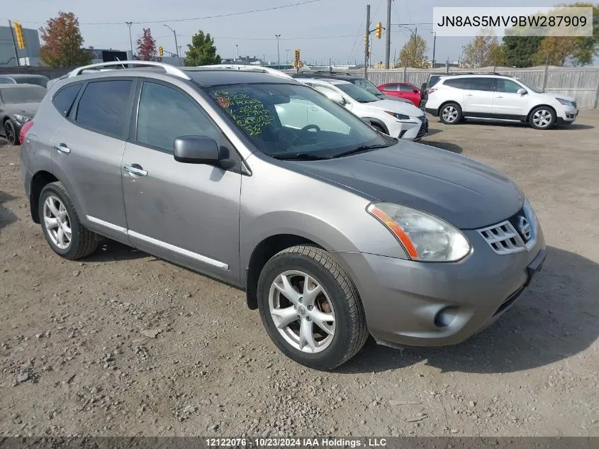 2011 Nissan Rogue VIN: JN8AS5MV9BW287909 Lot: 12122076