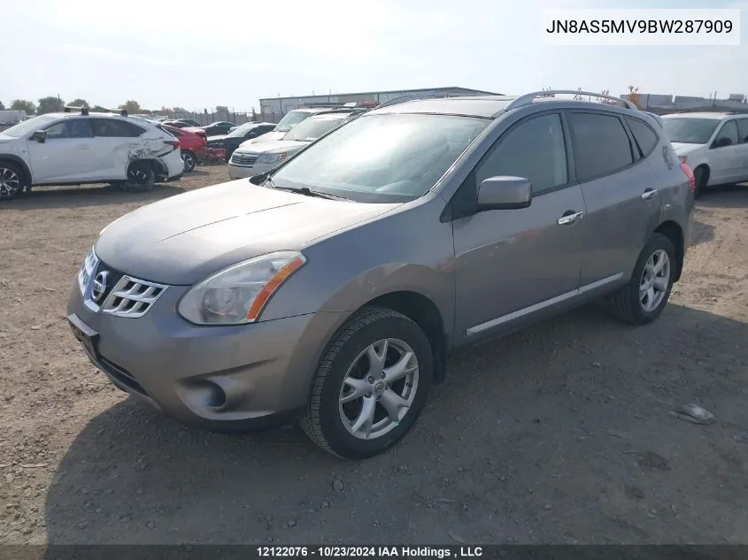 2011 Nissan Rogue VIN: JN8AS5MV9BW287909 Lot: 12122076