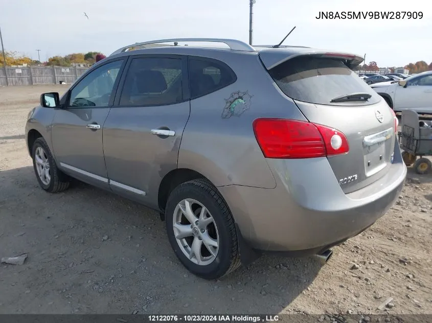 2011 Nissan Rogue VIN: JN8AS5MV9BW287909 Lot: 12122076