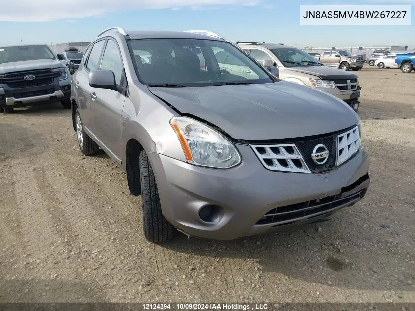 2011 Nissan Rogue S VIN: JN8AS5MV4BW267227 Lot: 12124394