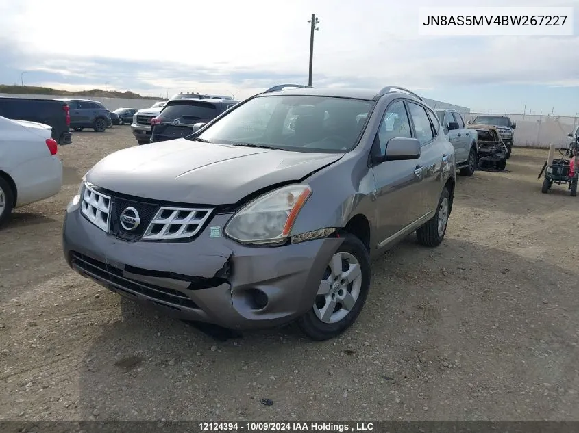 2011 Nissan Rogue S VIN: JN8AS5MV4BW267227 Lot: 12124394