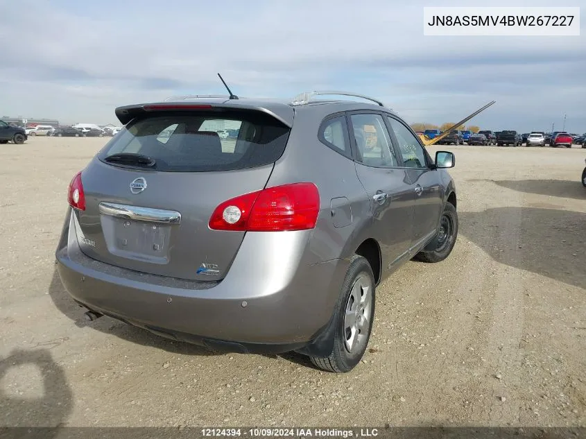 2011 Nissan Rogue S VIN: JN8AS5MV4BW267227 Lot: 12124394