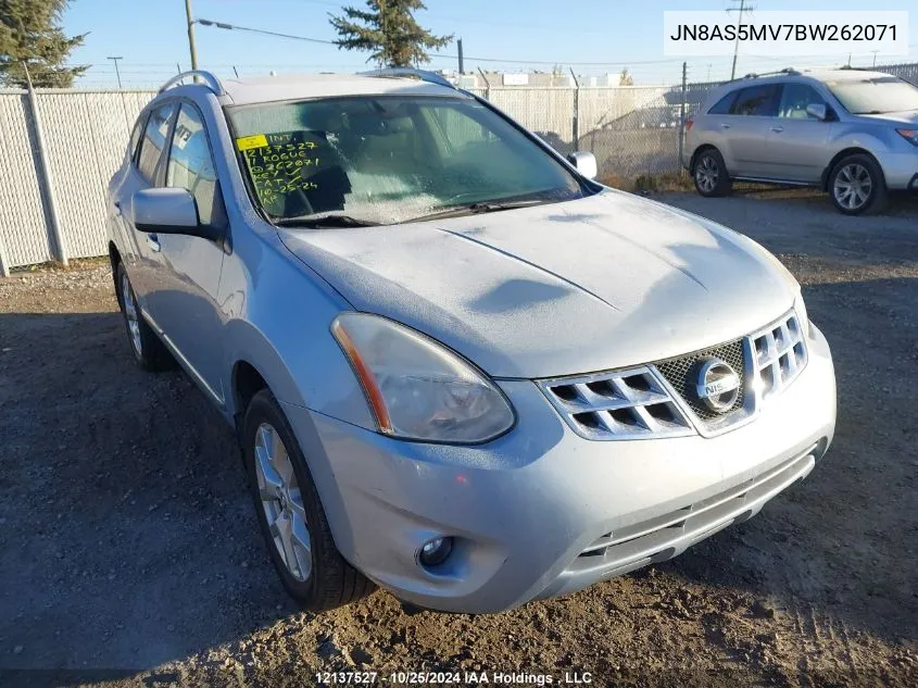 2011 Nissan Rogue S/Sv/Krom VIN: JN8AS5MV7BW262071 Lot: 12137527