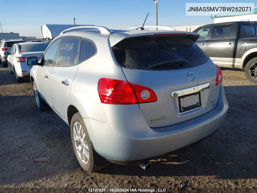 2011 Nissan Rogue S/Sv/Krom VIN: JN8AS5MV7BW262071 Lot: 12137527