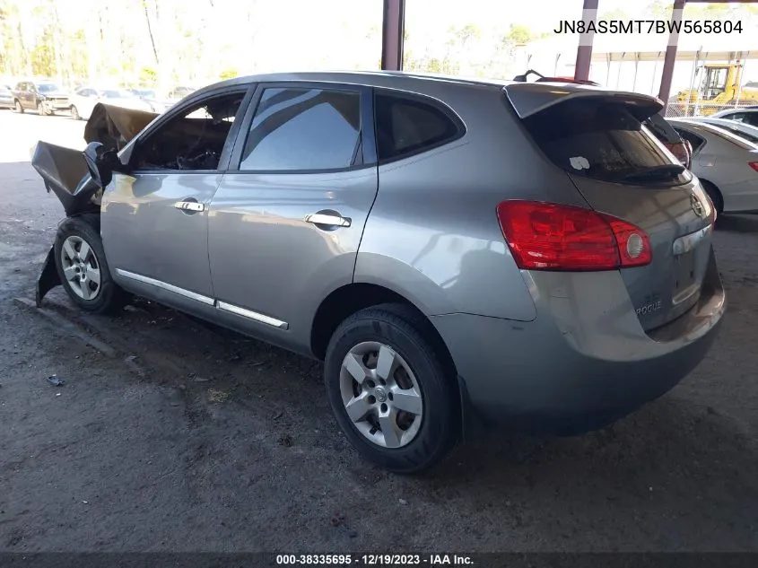 2011 Nissan Rogue S VIN: JN8AS5MT7BW565804 Lot: 38335695