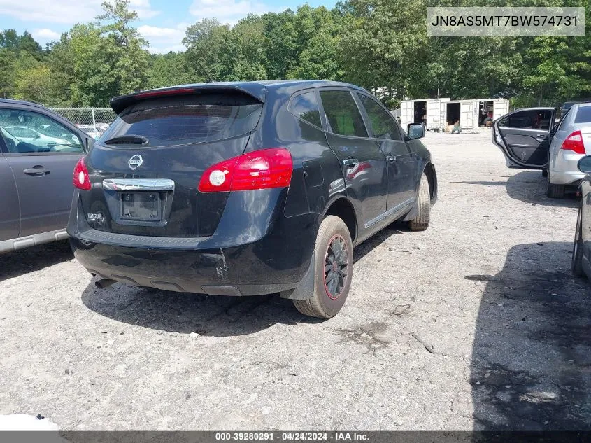 2011 Nissan Rogue S VIN: JN8AS5MT7BW574731 Lot: 39280291