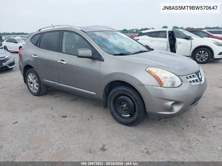 2011 Nissan Rogue Sv VIN: JN8AS5MT9BW570647 Lot: 39473923